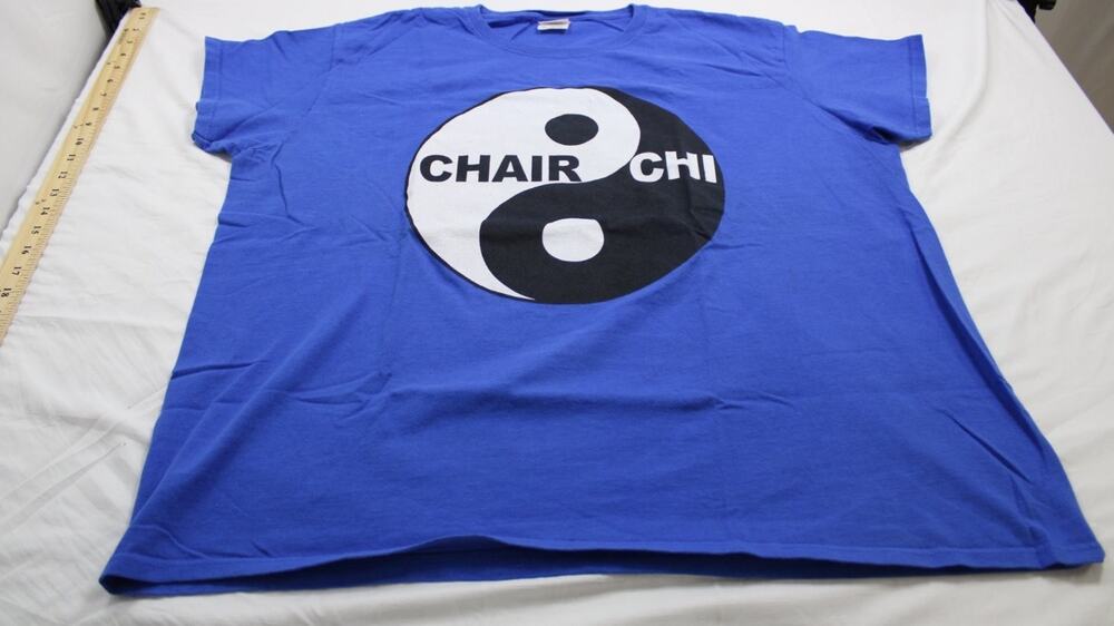 Gildan Chair Chi T-Shirt Ultra Womens 2XL Blue Crew Neck Short Sleeve